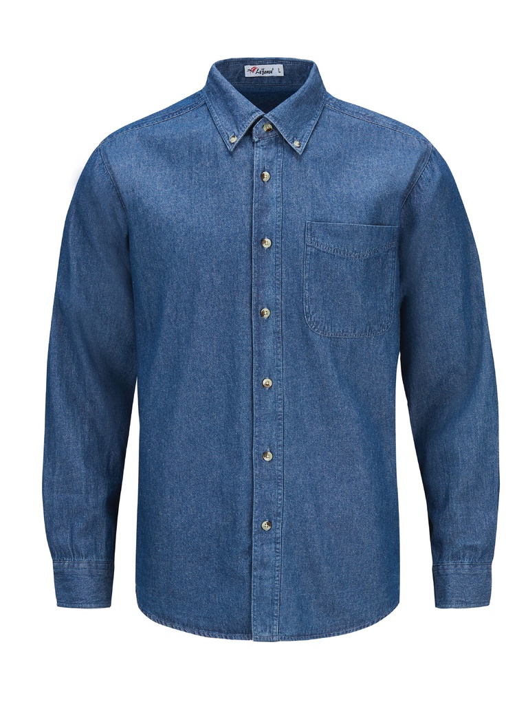 D01 - Denim Shirt Men Long Sleeve