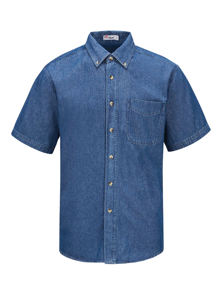 D02 - Denim Shirt Men Short Sleeve