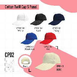 CP02 - Cotton Twill Cap 5 Panel